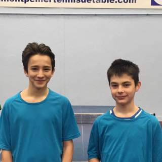 Lubin Hideux et Dimitri Lyonnet qualifiés pour le championnat départemental UNSS de tennis de table
